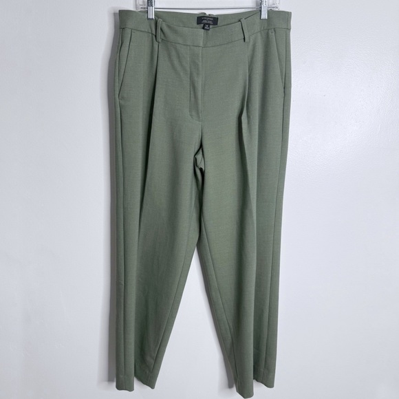 Banana Republic Factory‎ Double Weave High Rise Straight Trouser Green Size 14 - Picture 2 of 9